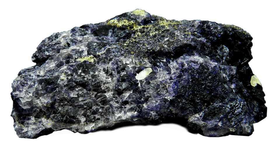 A large lichen-covered rock